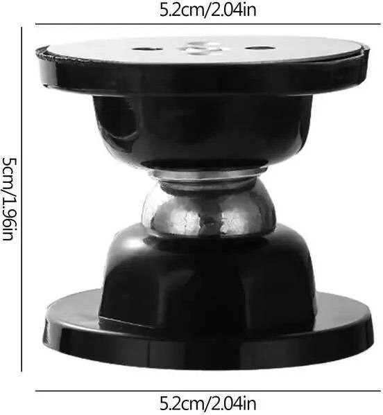 Magnetischer Silikon-Türstopper von Yiran Furniture in Schwarz aus Edelstahl und Kunststoff - Bild 1