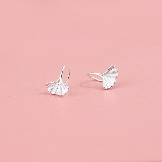 Lucky Star Jewelry Ohrstecker Ginkgo Biloba, Kupfer, Silber, Damen - Bild 1