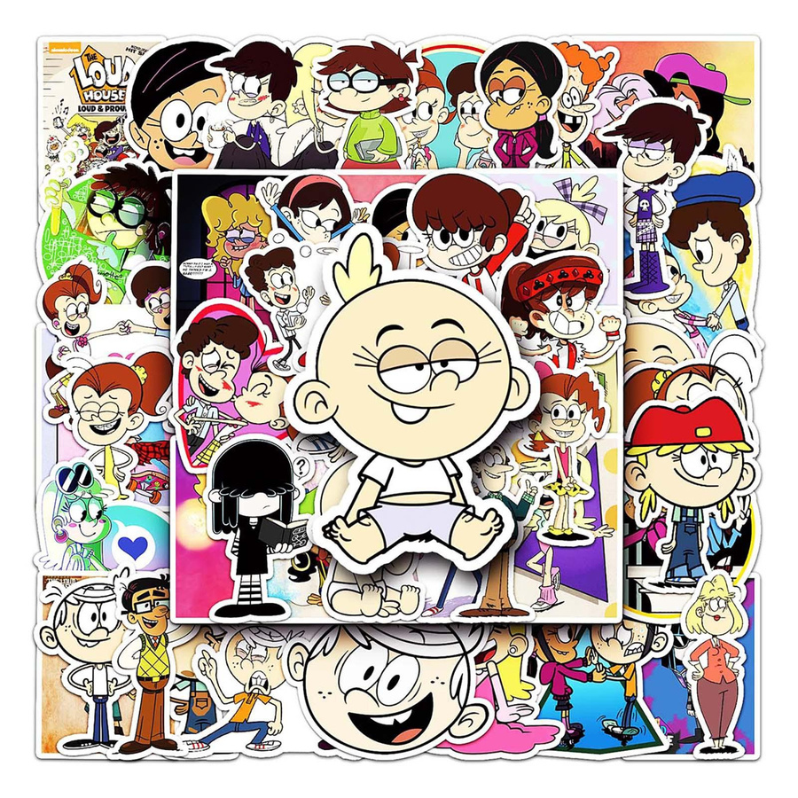 50 Animations Geräusche Familie Cartoon Kritzel Kreativ Laptop Koffer Dekoration Aufkleber - Bild 2