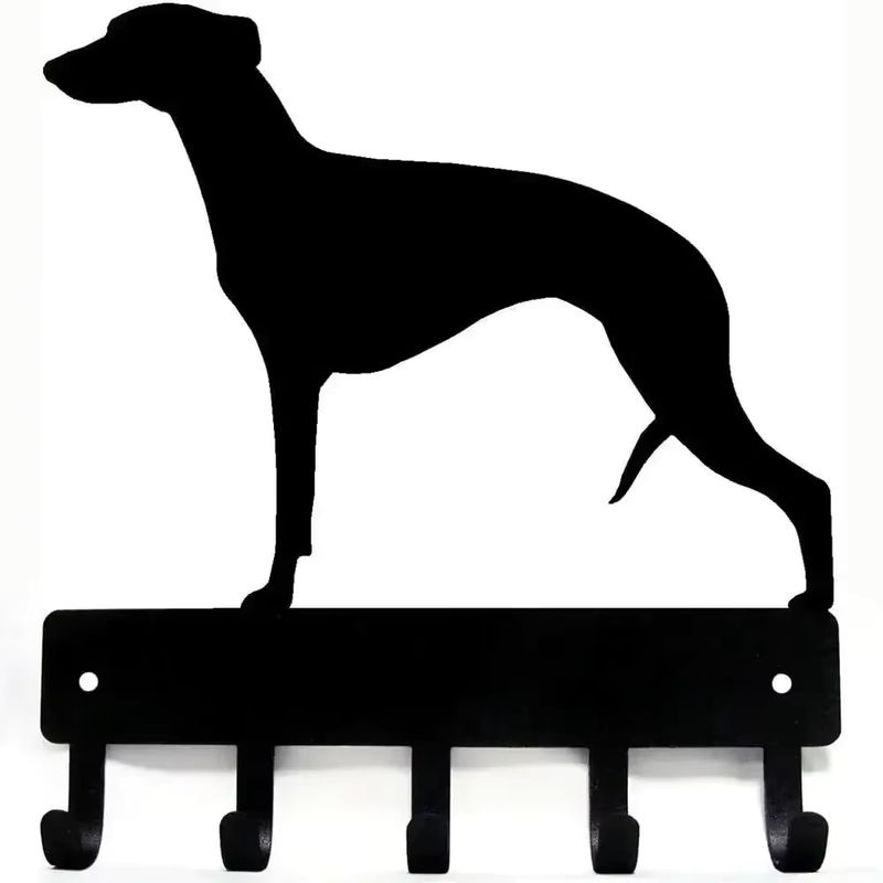 Schlüsselhakenhalter für Whippet-Hunde von CIFBUY aus Metall als Wandkunst, Wandbehang mit Haken, Breite: 15,24 cm, Höhe: 15,24 cm, Tiefe: 8,0 cm - Bild 5