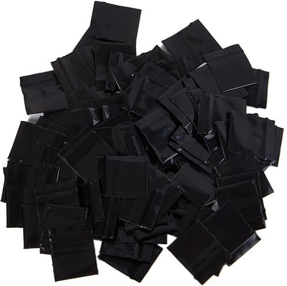 Mini Selbstverschließende Plastiktüten in Schwarz für die Aufbewahrung von Knöpfen und Münzen, 1000 Stück - Bild 1