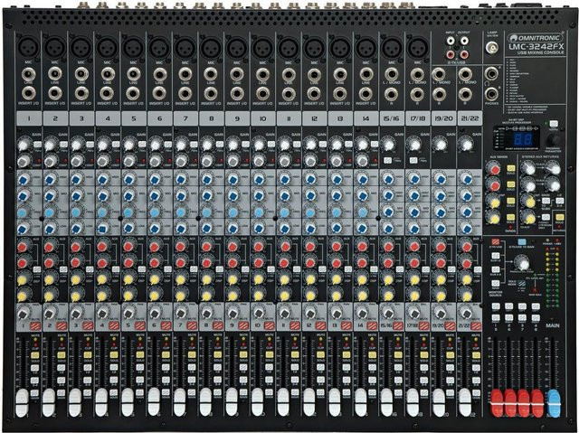 Omnitronic LMC-3242FX USB Mischpult in Schwarz - Bild 1