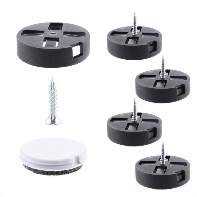 Wagner Gleiter 2in1 QuickClick Duo Equalizer 12-teilig Ø 30 mm Schwarz-Weiß - Bild 1