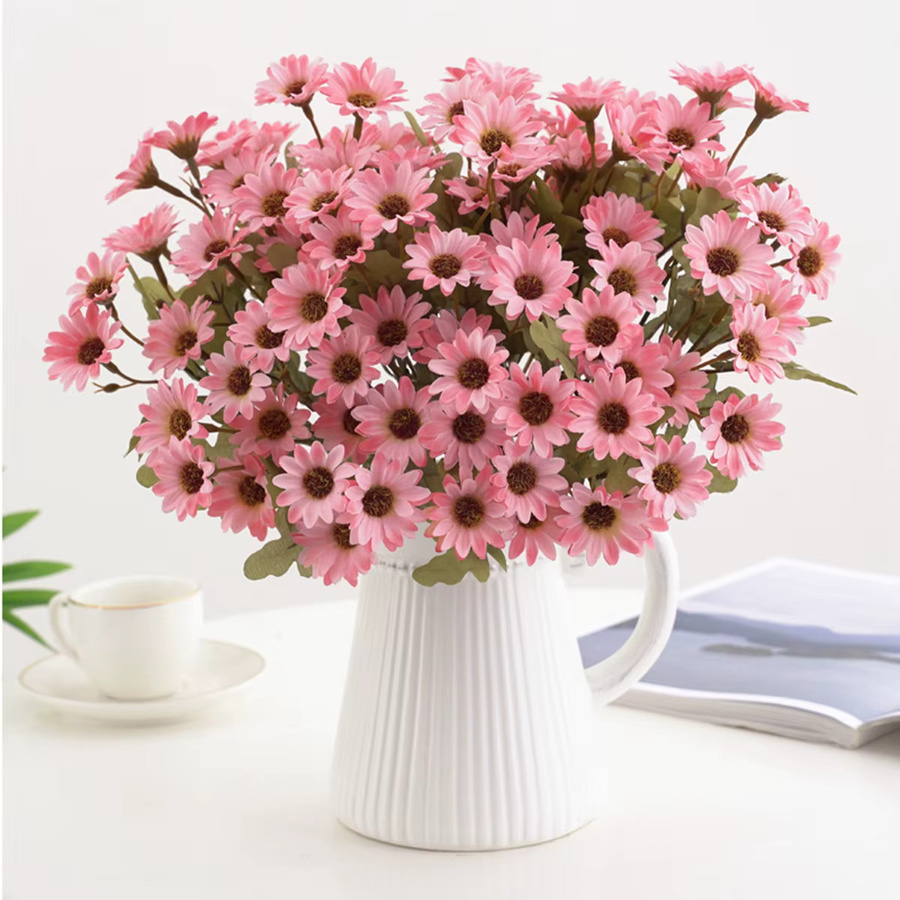 Künstliche Chrysanthemen und Gänseblümchen von smr in Orange und Pink für deine Tischdekoration bei Hochzeiten, Weihnachten oder im Herbst - Bild 1