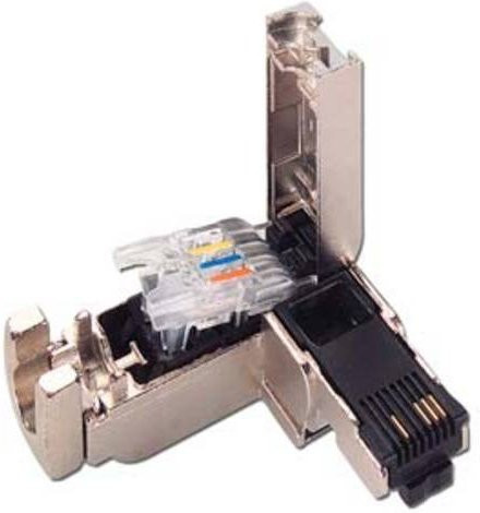 Siemens IE FC RJ45 Plug 90 Steckverbinder mit 90 Grad Winkel und FC Anschluss in Silber - Bild 1