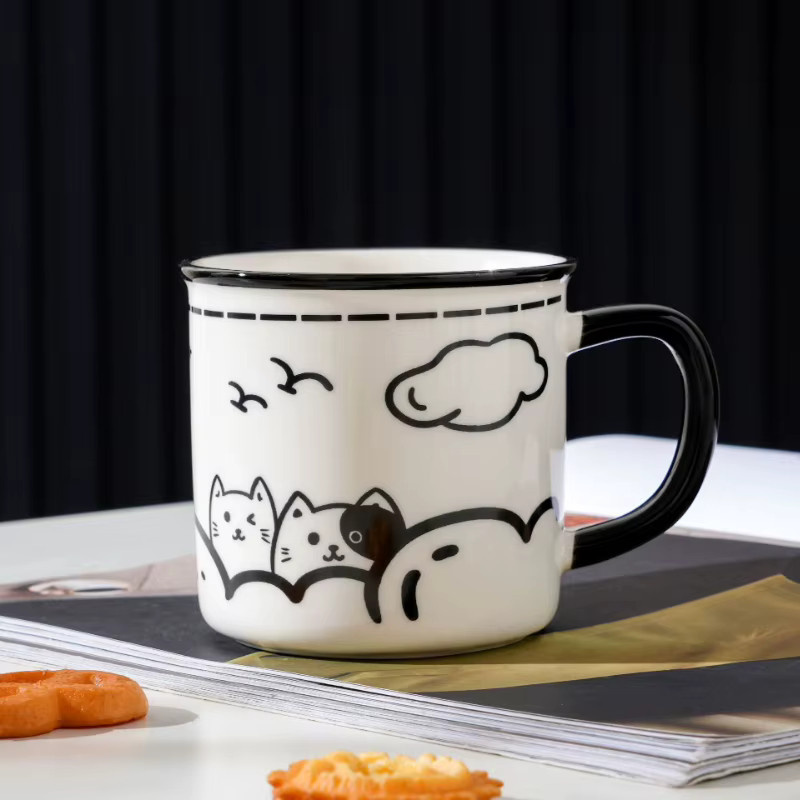 Vintage Keramiktasse in Weiß für Kaffee und Tee - Bild 5