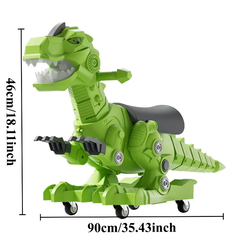 SONGYI Dinosaurier-Fahrt, Spielzeugauto, mit Musik, Licht und Nebelspray - Bild 2