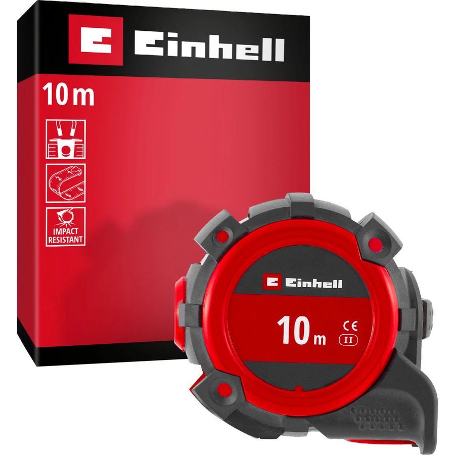 Einhell Bandmaß in Rot mit 10 Metern Länge - Bild 1