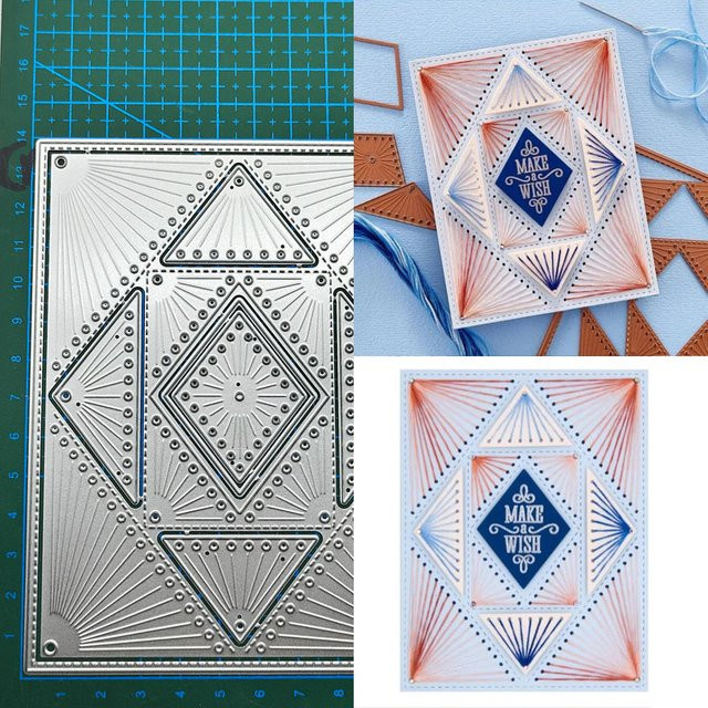 Metall Schneidwerk Rahmen Vorlage für Scrapbooking und DIY Papierkarten Gestaltung - Bild 1