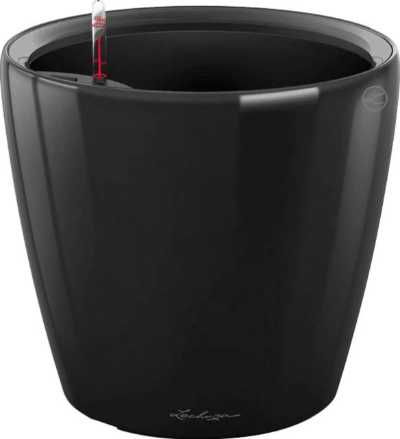 Lechuza Pflanzgefäß Classico Premium LS Schwarz hochglanz Durchmesser: 28 cm, Höhe: 26 cm - Bild 1