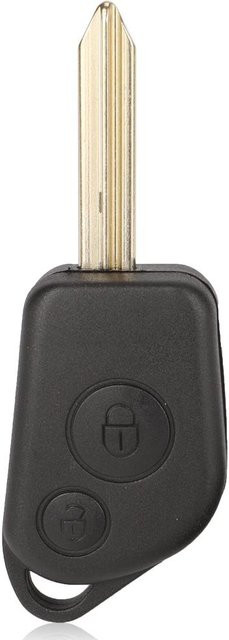 Jingyuqin 2-Tasten-Fernbedienungs-Autoschlüsselgehäuse für Citroen Picasso 2015 und Peugeot, Ersatzgehäuse in Schwarz mit ungeschnittener SX9-Klinge - Bild 1