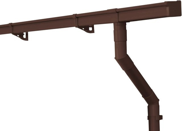INEFA Dachrinnen Set Kastenrinne aus Kunststoff in Dunkelbraun NW68/68mm, Länge: 3 m - Bild 1