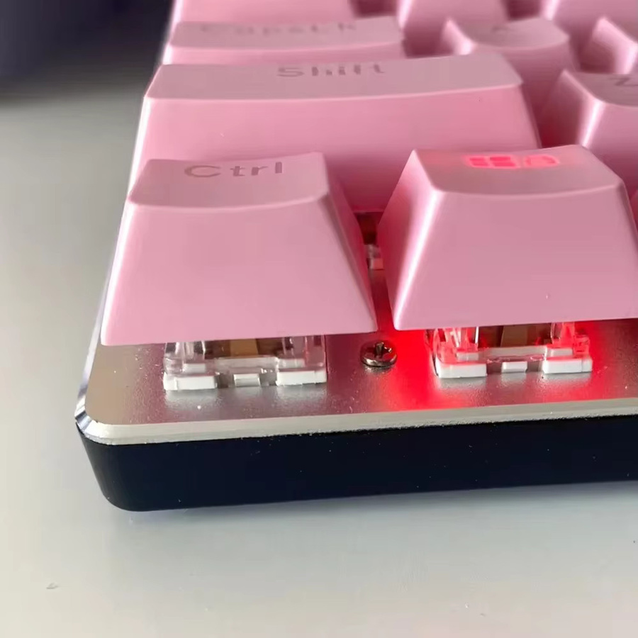 Oeny 104 Stück universelle mechanische Tastatur-Tastenkappen in Schwarz, ergonomische Ersatz-Tastenkappen für Cherry MX mechanische Tastaturen mit Hintergrundbeleuchtung - Bild 3