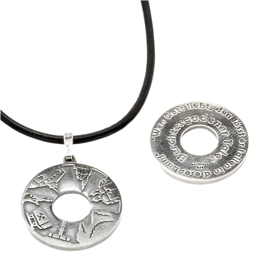 Berchtesgadener Taler mit Schlaufe, 925 Sterling Silber, Unisex - Bild 1
