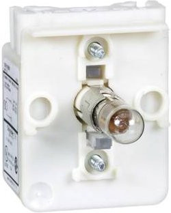 Schneider Electric 9001KM1 Meldeleuchteneinsatz mit Glühlampe BA 9s, 120V AC, Weiß/Transparent - Bild 1