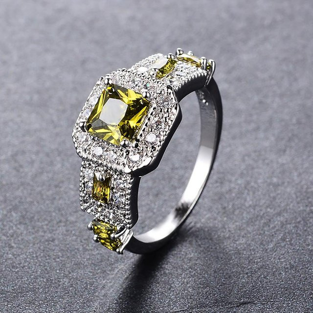 YIRAN Jewelry 5 Ring, Damen, weiß, Größe 11 - Bild 1