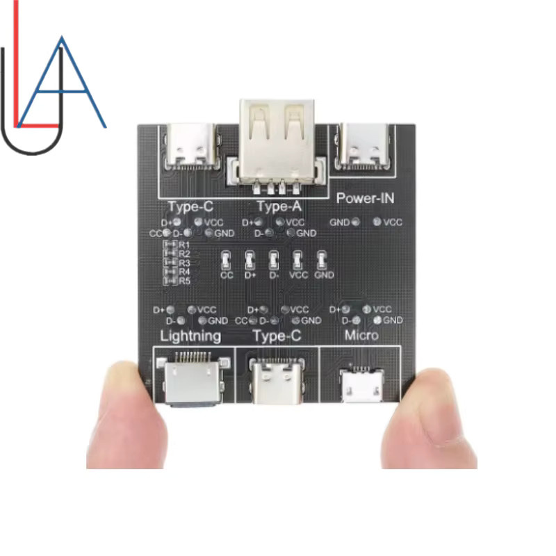 LUA DT3 Board USB C-Anschlusskabel mit Ein-/Aus-LED zur Schaltungsdiagnose für iOS, Android und Typ-C-Mikrotester in Schwarz - Bild 2