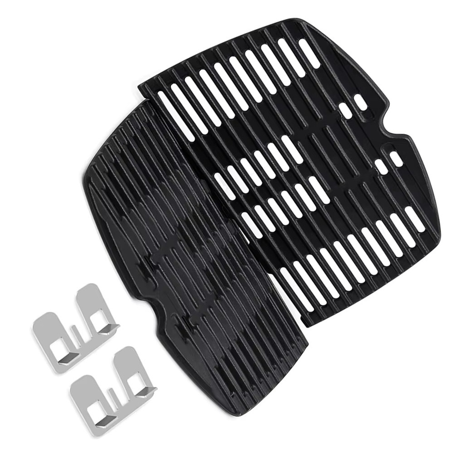 Weber Gusseisen-Grillplatten-Set für elektrische Q100, Q1000 und Q1200 Modelle in Schwarz - Bild 3