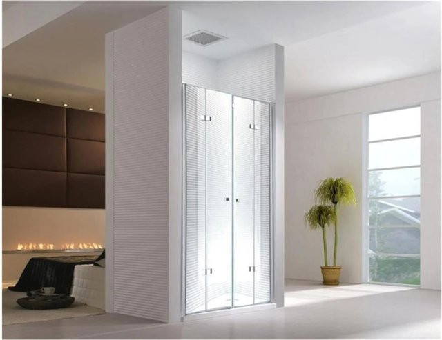 Glaszentrum Hagen Nischentür Hera Duschtür klappbar, transparent, B: 175 cm, H: 195 cm, 8 mm Glasstärke mit Easy-Clean-Beschichtung - Bild 1