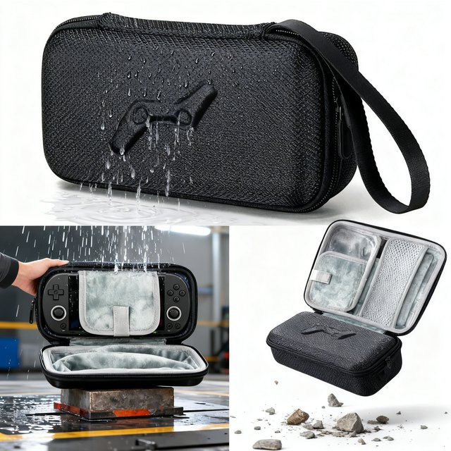 Retroid Pocket 6 Tragbare Zubehör-Aufbewahrungsbox, Staubdichte und Stoßfeste Schutztasche in Schwarz - Bild 1