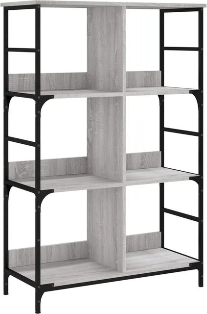 vidaXL Bücherregal im Industrial Design, Grau, B/T/H: 78,5 x 33,0 x 117,5 cm - Bild 1