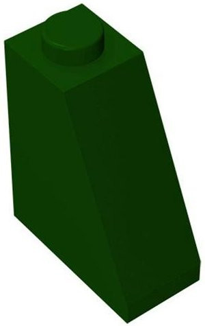 Yiran toy Bausteine Schrägstein 2x1x265 dunkelgrüne 10-teiliges Set - Bild 1