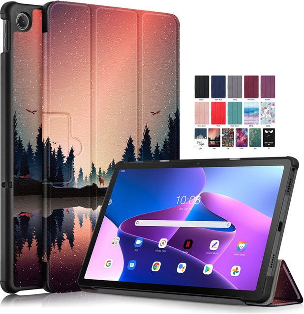 Magnetische Flip-Stand Schutzhülle für Lenovo Tab M10 Plus 3. Generation (10,61 Zoll, TB128FU, TB125FU) und Lenovo Xiaoxin Pad 2022 in Schwarz - Bild 1