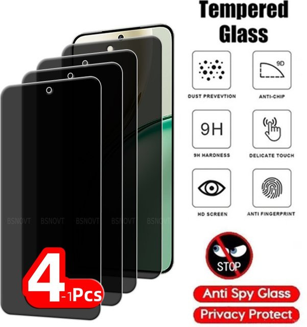 Honor Magic 8 Lite Privacy Displayschutzfolie aus Glas mit 9H Härtegrad und Anti-Spy-Funktion - Bild 1