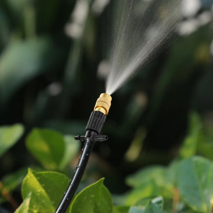 Messing-Zerstäuberdüsen für Outdoor-Nebelkühlsysteme und Gartenbewässerung mit 4/7mm Schlauch in Schwarz - Bild 5