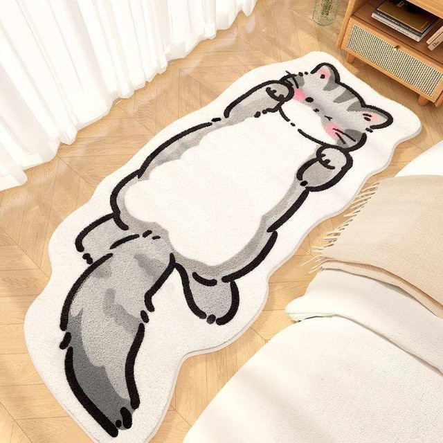 Yiran Furniture Katzen Plüschteppich rutschfest für Wohnzimmer und Kinderzimmer B/B: 50 x 80 cm - Bild 1