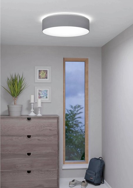 Eglo LED-Deckenleuchte Romao-Z Rund in Weiß und Grau mit Fernbedienung und Dimmer - Bild 1