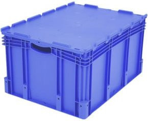 Bito Eurostapelbehälter XL mit Deckel XLD86421, Blau, B/T/H: 80 x 60 x 43,8 cm - Bild 1