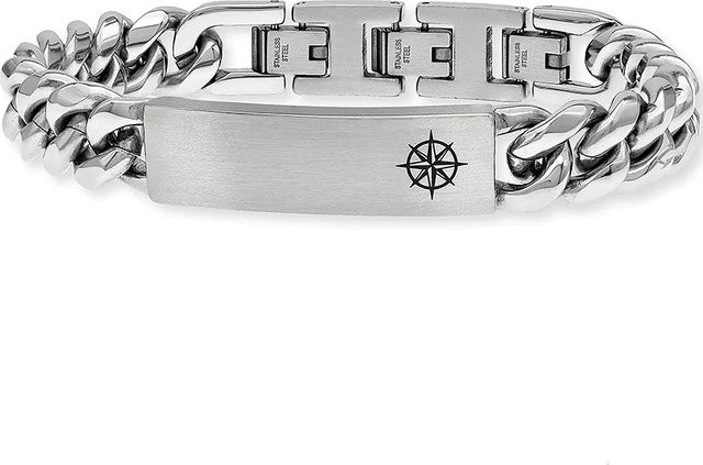 Save Brave Armband Edelstahl, Silber, Herren - Bild 1
