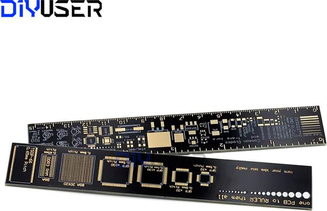 DIYUSER PCB-Referenzlineal für Elektronik-Ingenieure, Schwarz, Breite: 15 cm - Bild 1