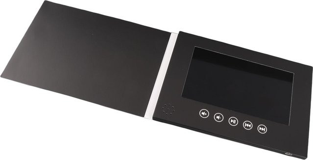 ZuiyouPet Elektronische Grußkarte mit LCD-Farbbildschirm als anpassbare Videobroschüre für deine Produktwerbung oder besondere Anlässe wie den Hochzeitstag in Schwarz - Bild 1