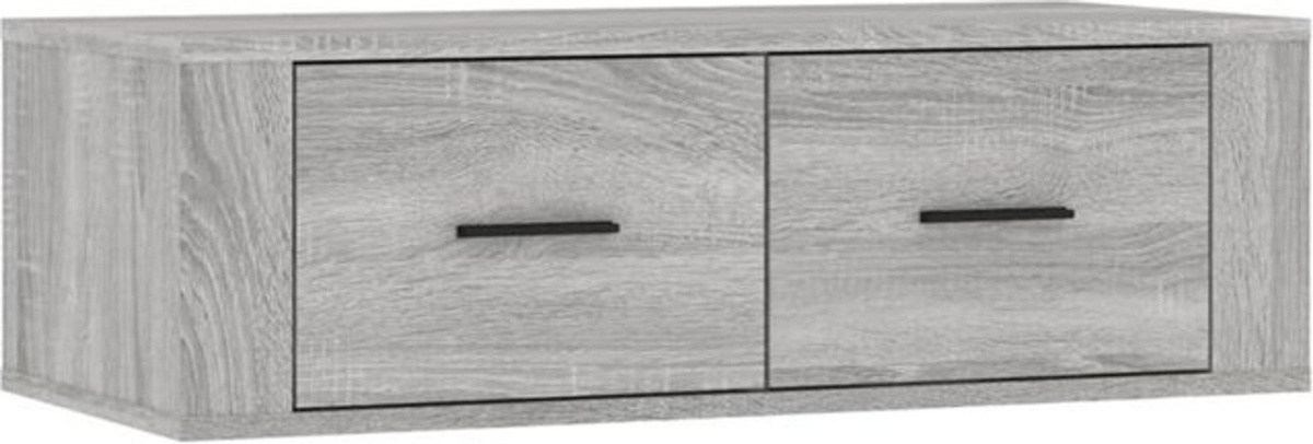 Vidaxl TV-Schrank in Grau aus Holzwerkstoff mit Drehtüren, Modern und Klassisch, B/T/H: 80 x 36 x 25 cm - Bild 1