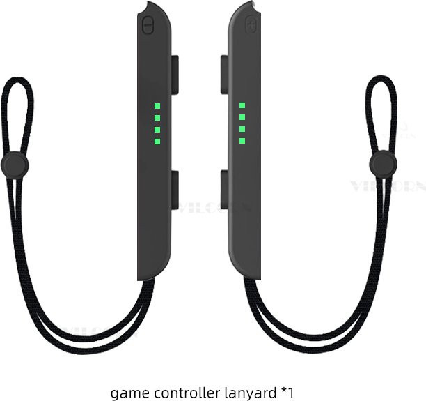 Nintendo Switch Joycon Handgelenkschlaufen in Schwarz, 1 Paar Ersatzteile und Zubehör - Bild 1