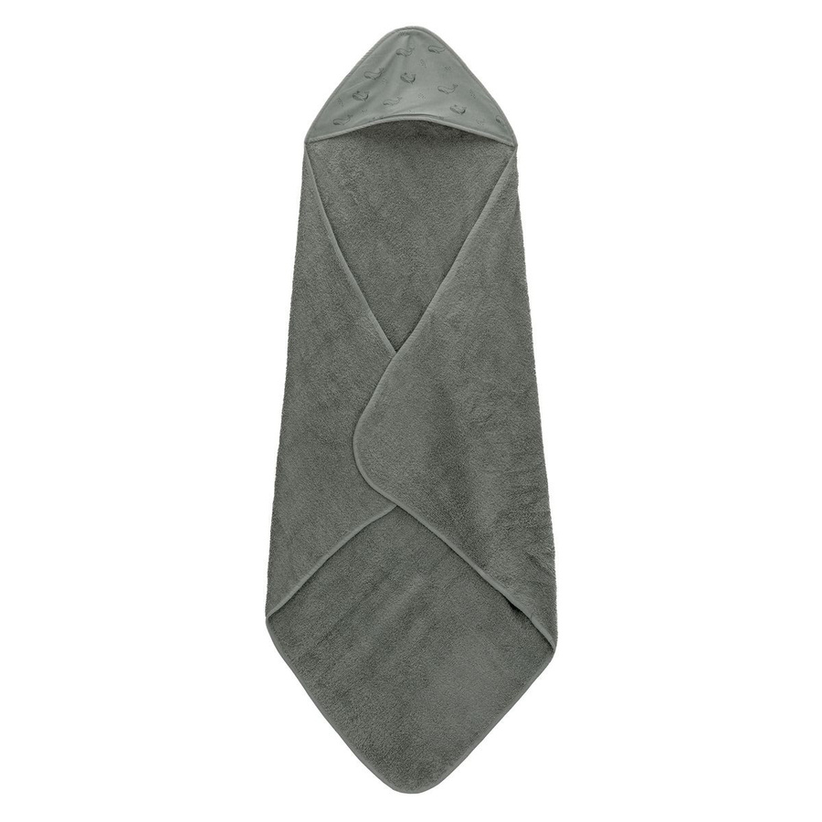 Fillikid 2-teiliges Kapuzenbadetuch-Set mit Waschhandschuh aus Baumwolle, Wal-Motiv, Grün, Breite: 100 cm x Höhe: 100 cm - Bild 3