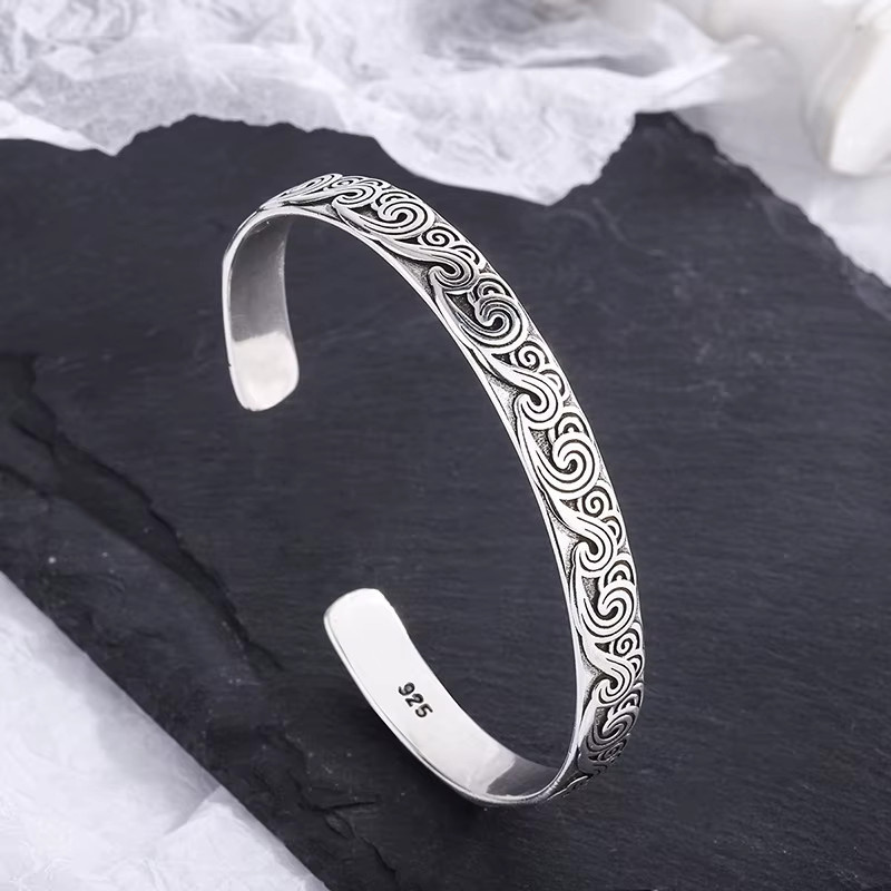 GaGa-Duck Armband, 925 Sterlingsilber, Wolken-Öffnungsarmreif - Bild 2