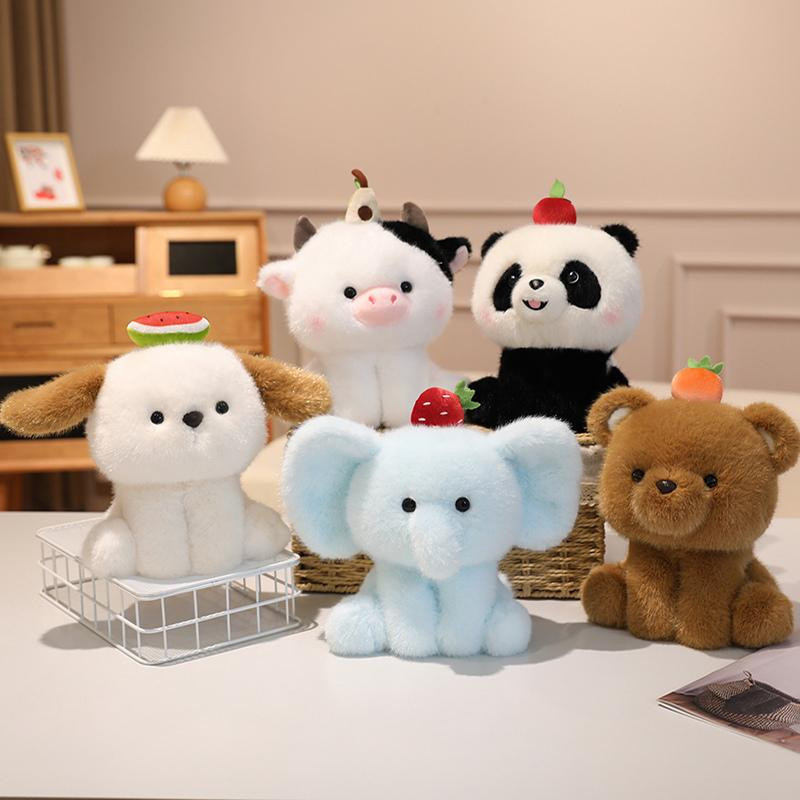 Süßer Mu Cheng Kuscheltier Plüsch Panda Elefant Bär Rinderhund 20cm - Bild 1