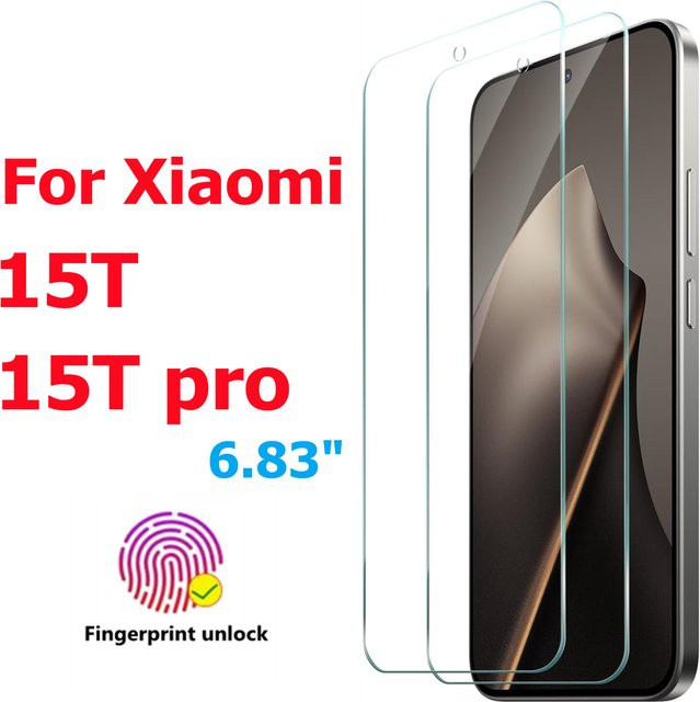 Xiaomi 15T Pro Displayschutzfolie aus gehärtetem Kristallglas mit 9H Härtegrad und HD-Qualität, transparent - Bild 1