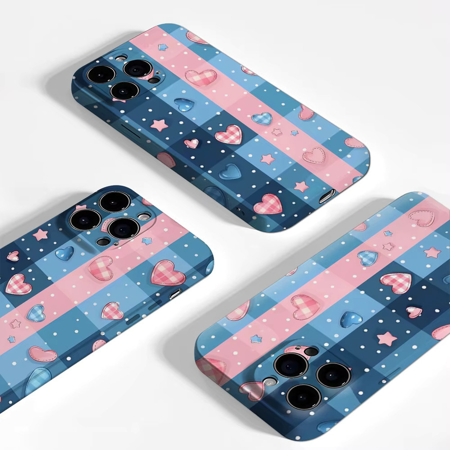 Sweet Hearts Handyhülle für iPhone 17 16 15 14 13 12 11 Pro Max Plus mit doppelschichtiger Rückseite in Multicolour - Bild 3