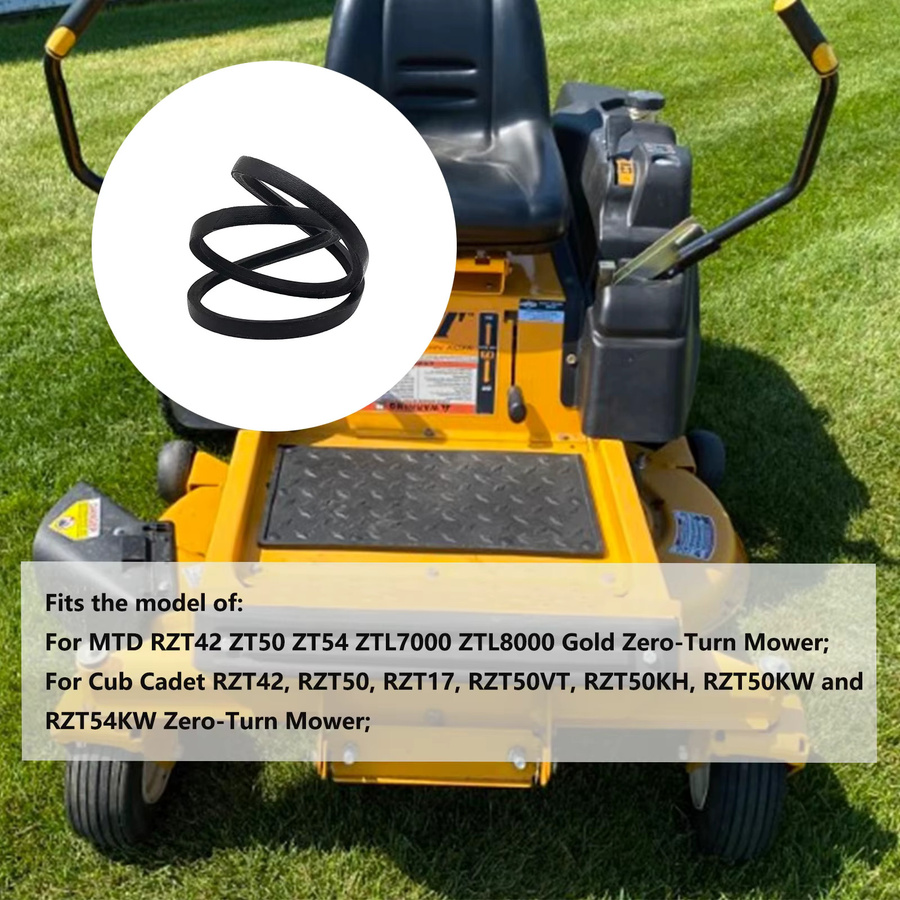 Cub Cadet Trans-Antriebsriemen 954-04043 für Zero-Turn-Rasenmäher RZT42 ZT50 ZT54 in Schwarz - Bild 3