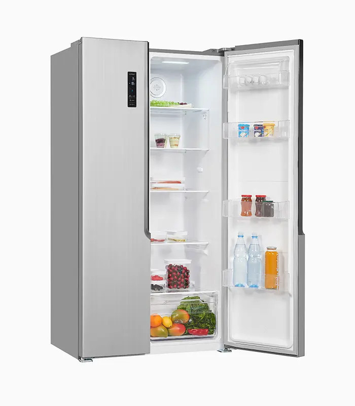 Exquisit Side by Side Kühlschrank SBS160-040E in Silver mit No-Frost und Dynamic Cooling - Bild 1