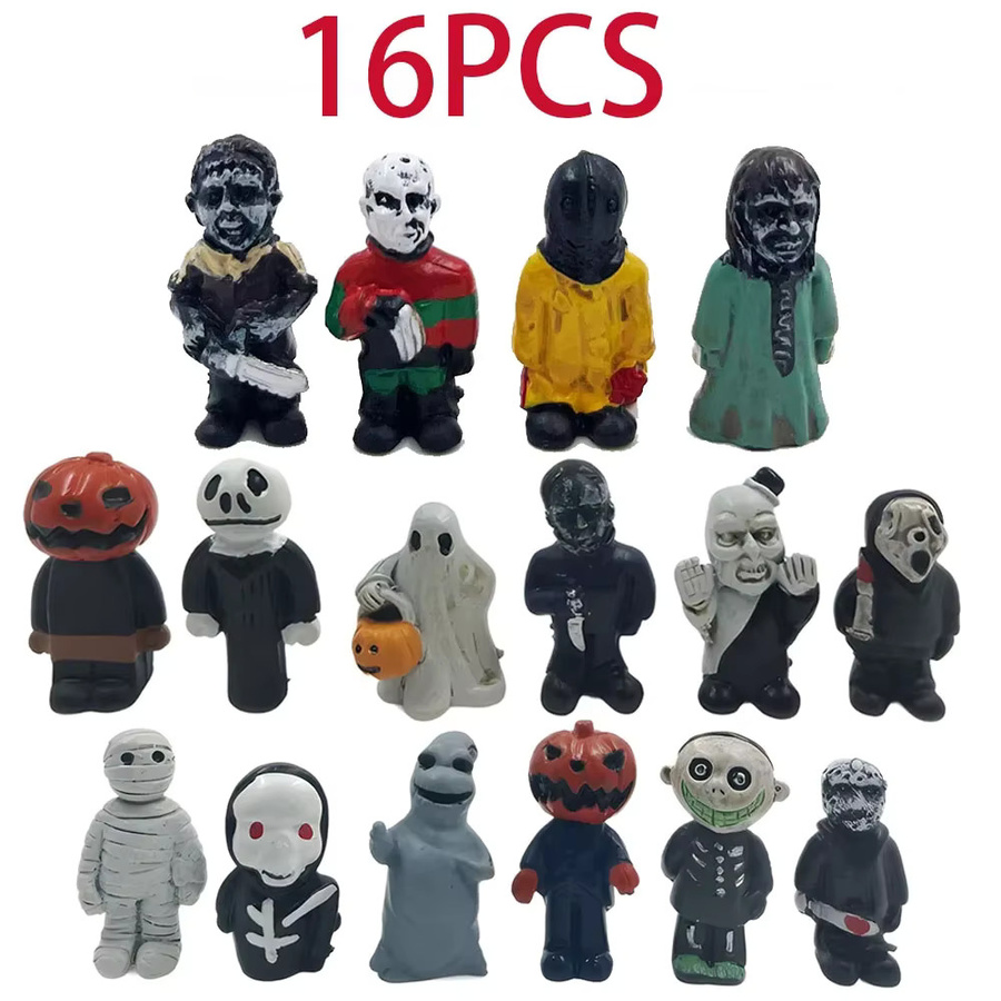 Bandai Horrorfilm Figuren Set mit 16 Stück, Halloween Sammelfiguren in Multicolor - Bild 3