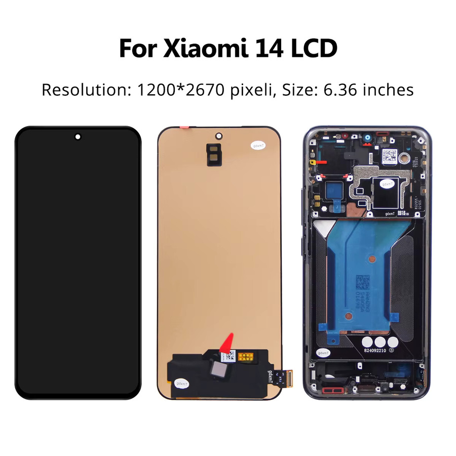 Xiaomi Mi 14 Ersatz AMOLED LCD Display mit Touch Screen in Schwarz, 6,36 Zoll - Bild 2