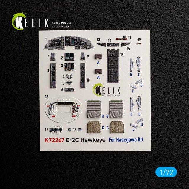 Hasegawa E-2C Hawkeye, Interior 3D Decals - Bild 1