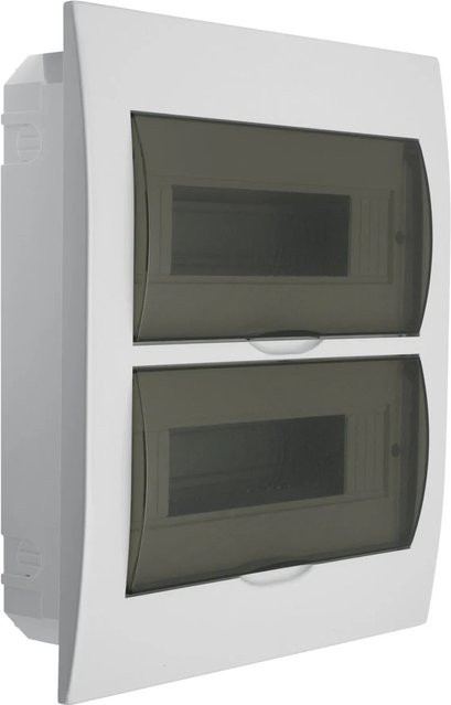 Kanlux Verteiler Sicherungskasten DB212F Unterputz in Weiß und Grau mit 2x12 Modulen - Bild 1