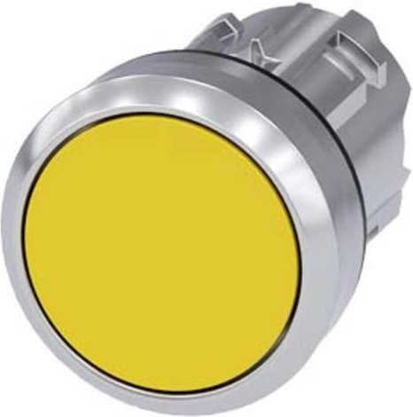 Siemens Druckschalter 3SU1050-0AA30-0AA0 Gelb IP66 IP67 IP69/IP69K Durchmesser: 29,5 mm, Höhe: 29,5 mm - Bild 1