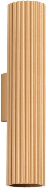 Licht-Erlebnisse Wandlampe Modern Up Down Gold/Brass aus Aluminium mit 2 GU10 Fassungen, Höhe: 30 cm - Bild 1